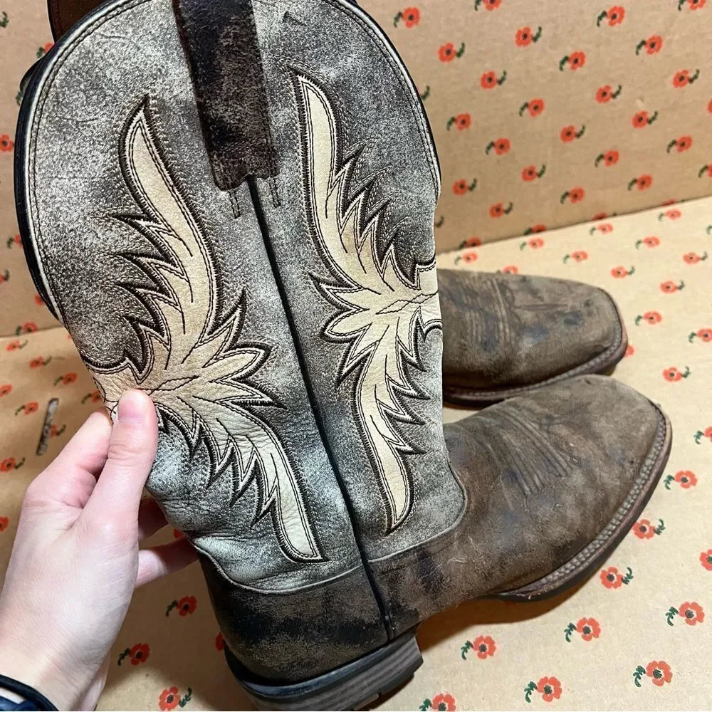 Ariat‎ Men's Crosswire Worn Graphite Square Toe Boots Size 8D